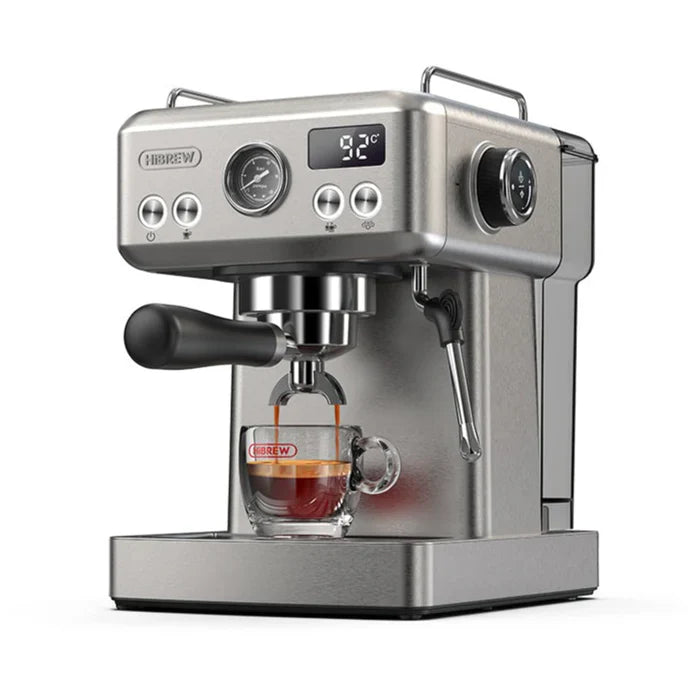 High-quality coffee machine brewing a fresh cup of espresso, showcasing precision and sleek design. Perfect for coffee lovers seeking a premium espresso experience at home.