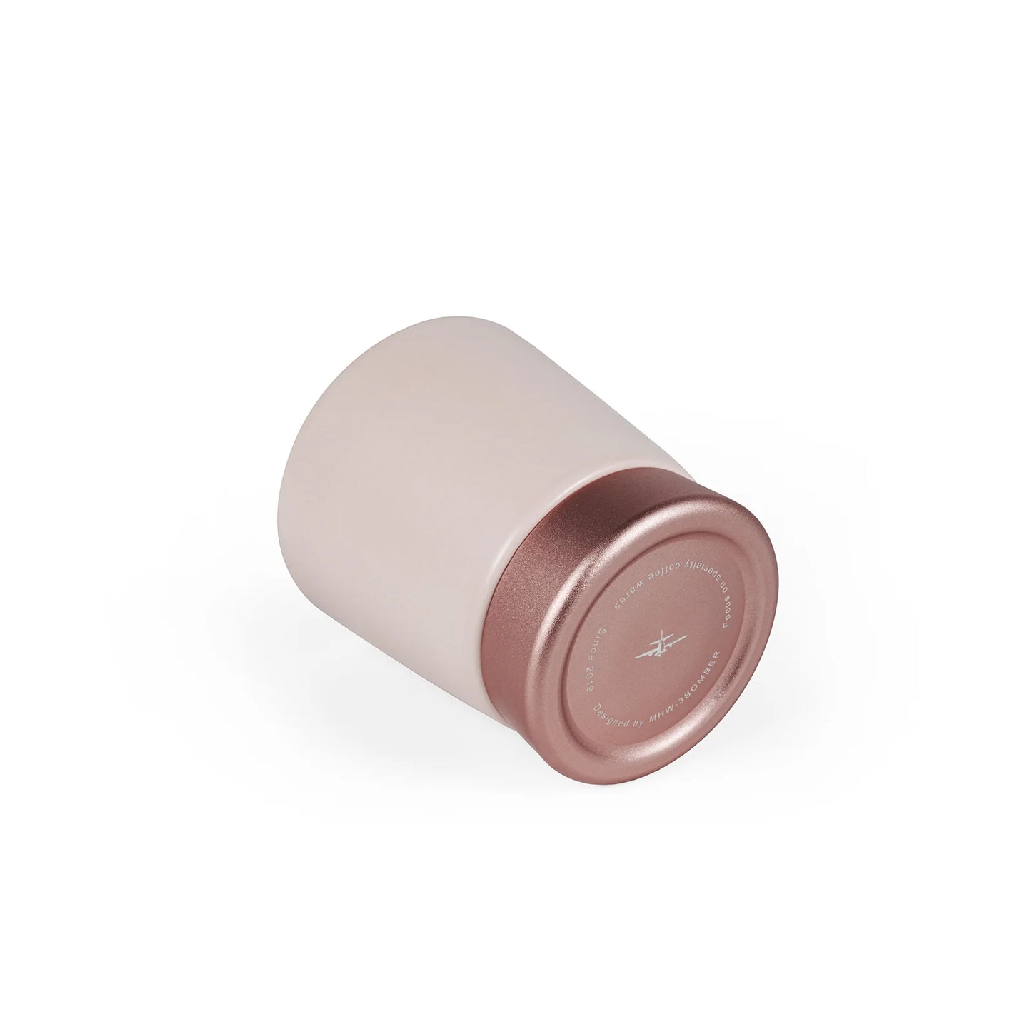 MHW-3BOMBER CERA Ceramic Cup, pink and rose gold. Modern design. Hand wash only.