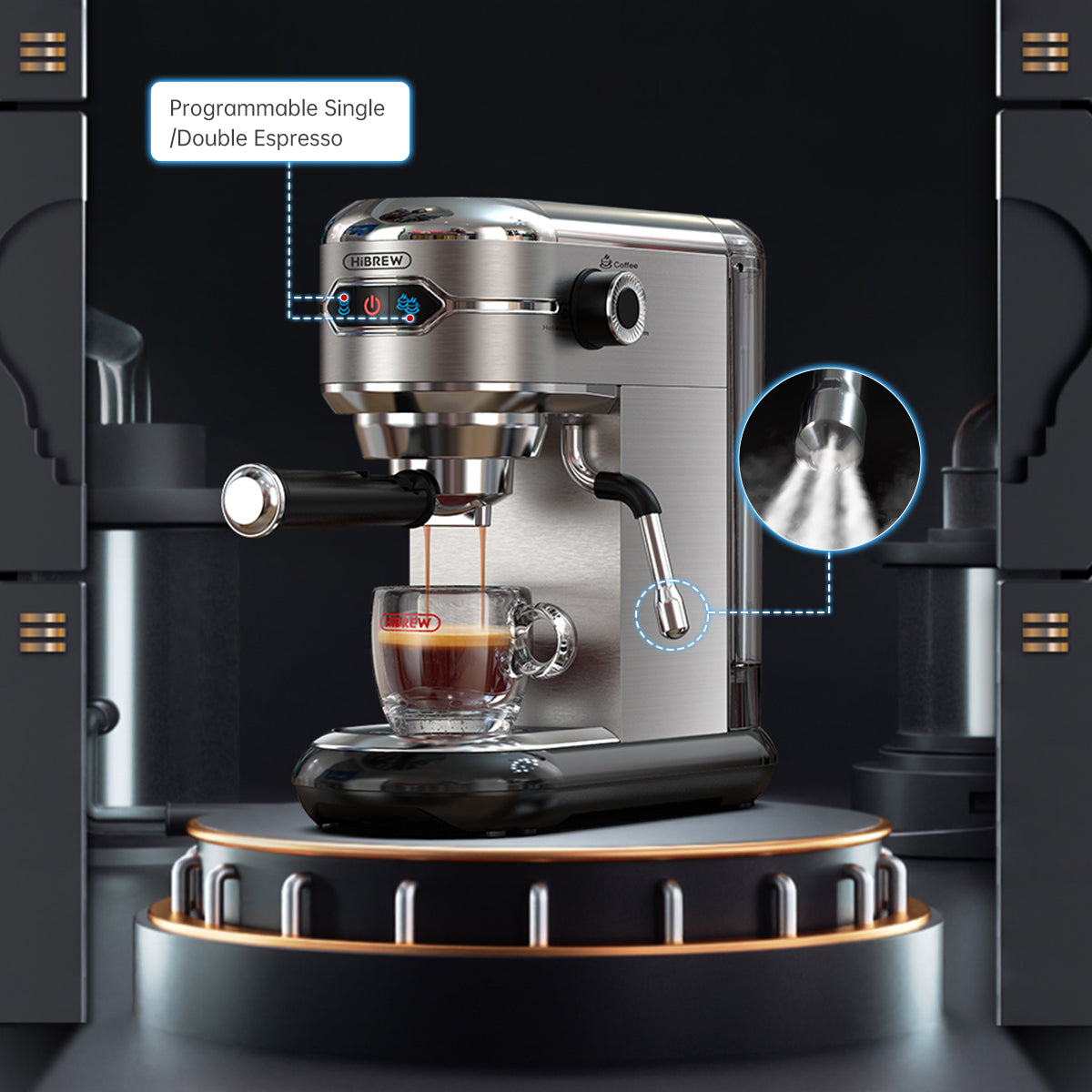 HiBREW H11 19 Bar Espresso Coffee Machine