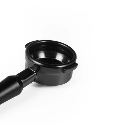 MHW-3BOMBER Astra bottomless portafilter, black, espresso machine accessory.