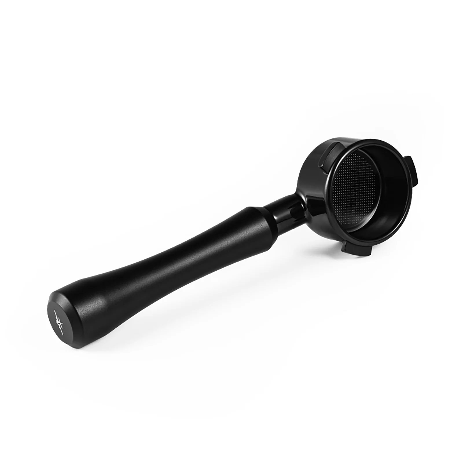 MHW-3BOMBER black bottomless portafilter. Espresso machine part with handle. Astra Collection.