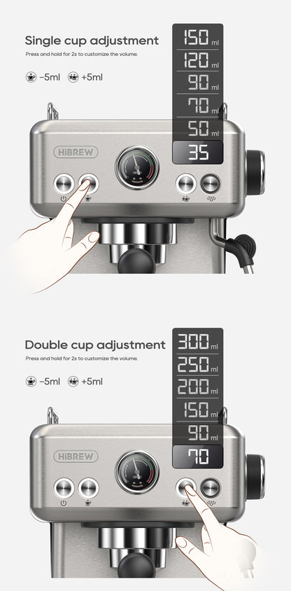 HiBREW H10A Espresso Coffee Machine with Temperature Adjustment