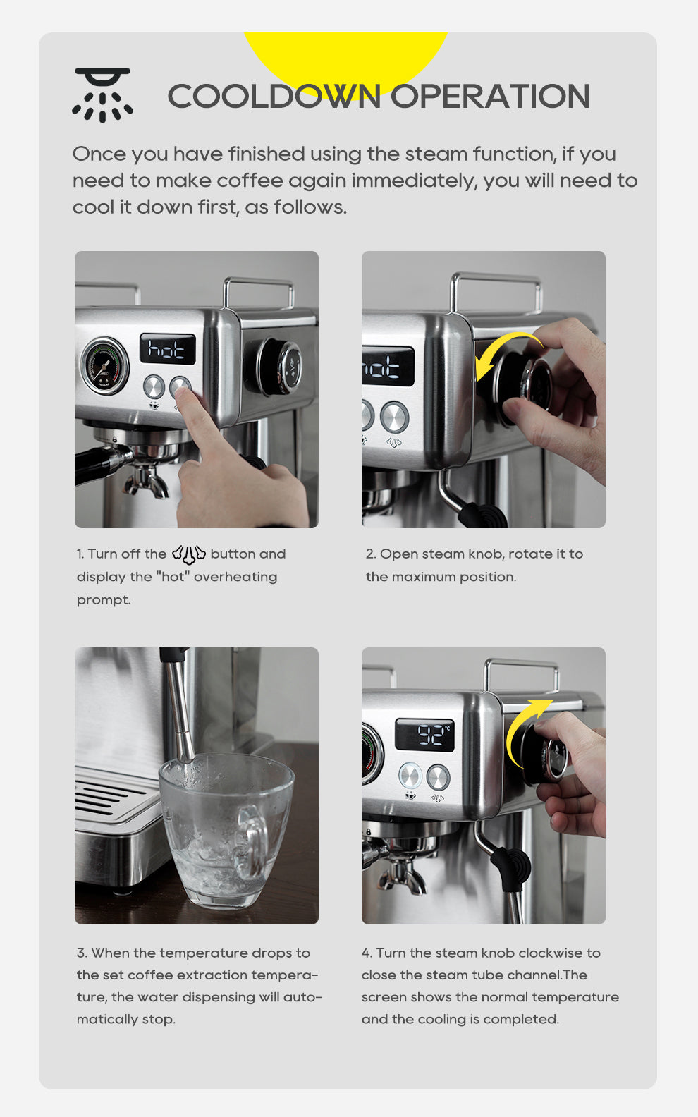 HiBREW H10A Espresso Coffee Machine with Temperature Adjustment