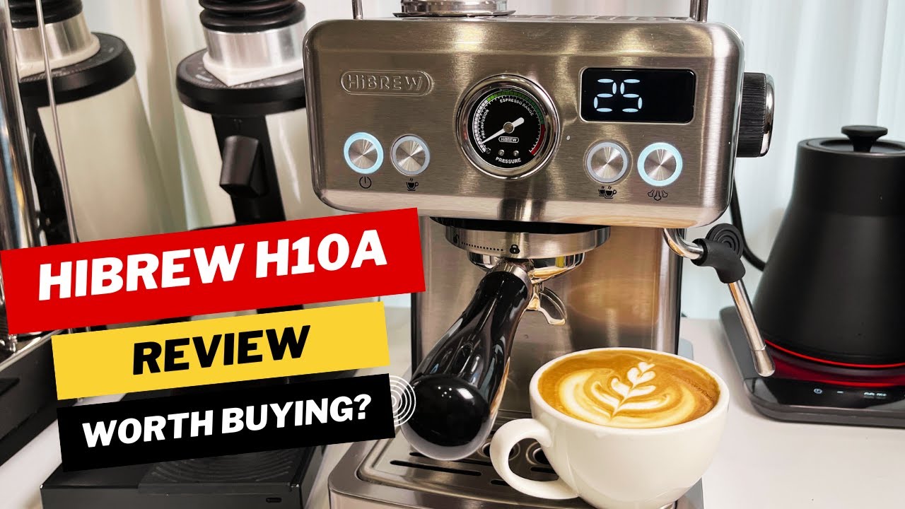 Load video: Video review of the HiBREW H10A espresso machine, showcasing its features, design, and performance, including brewing quality, ease of use, and overall user experience.