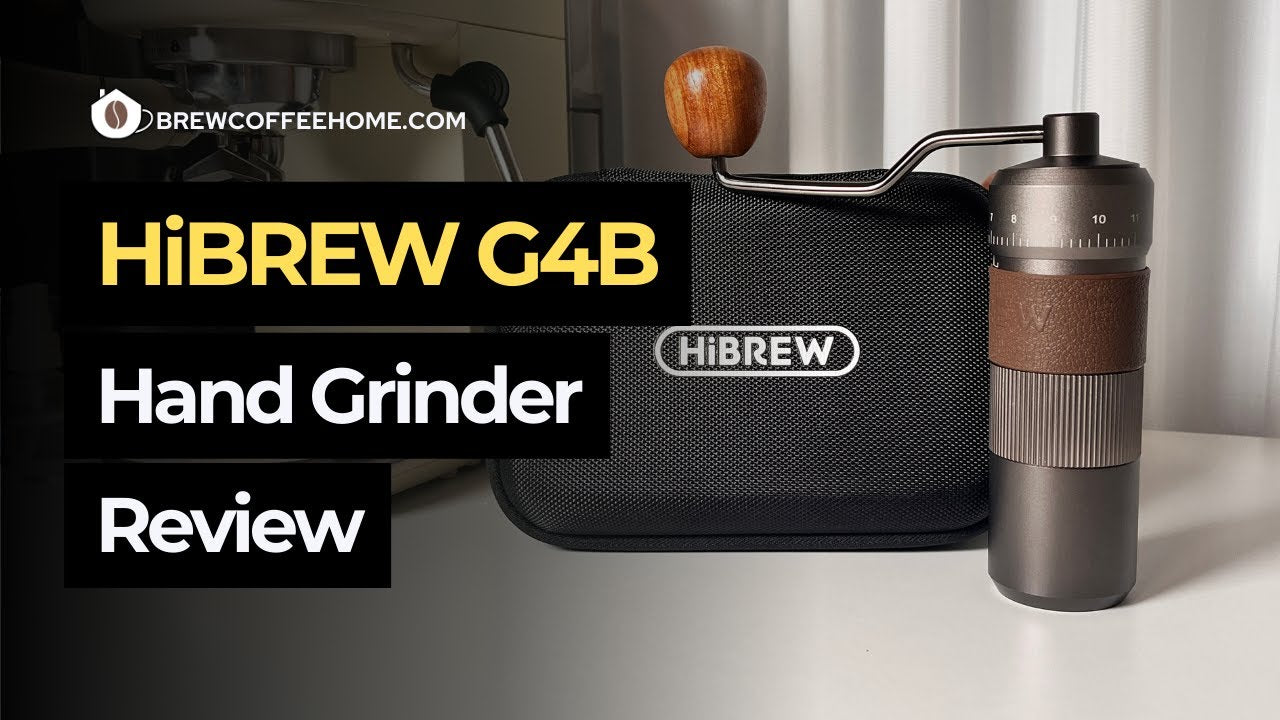 Load video: G4B hand grinder review video demonstrating its features, ease of use, and grind consistency, highlighting the benefits of this manual coffee grinder for home baristas.