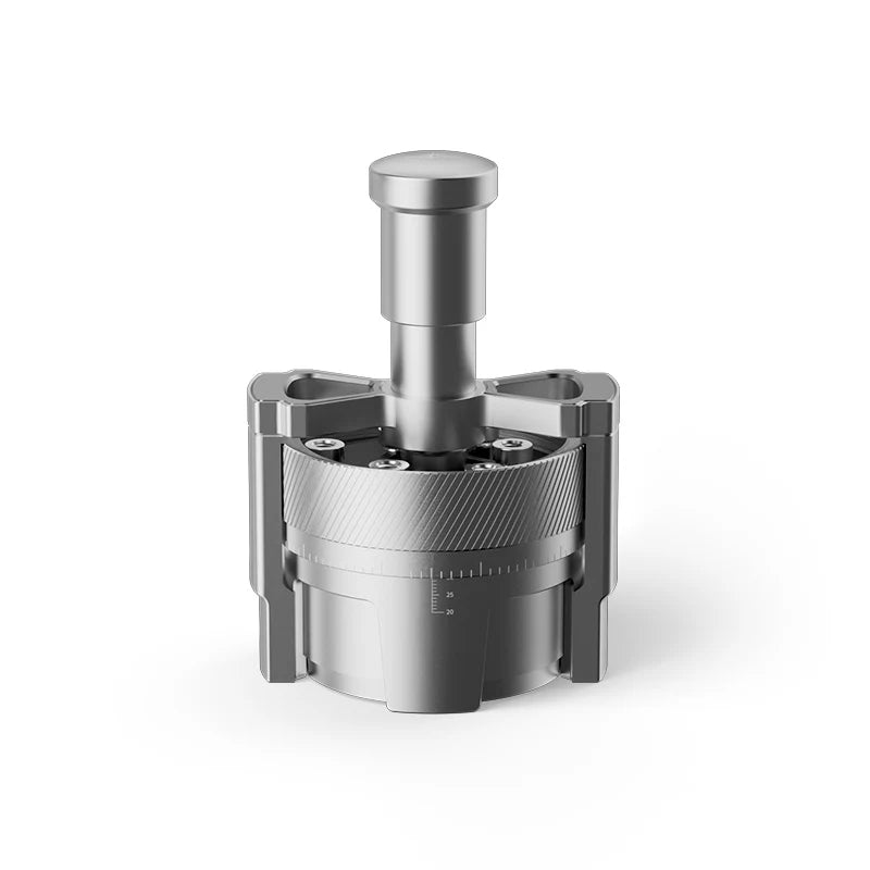 MHW-3BOMBER SE Pro needle distributor WDT tool in silver. Adjustable depth, magnetic install. 