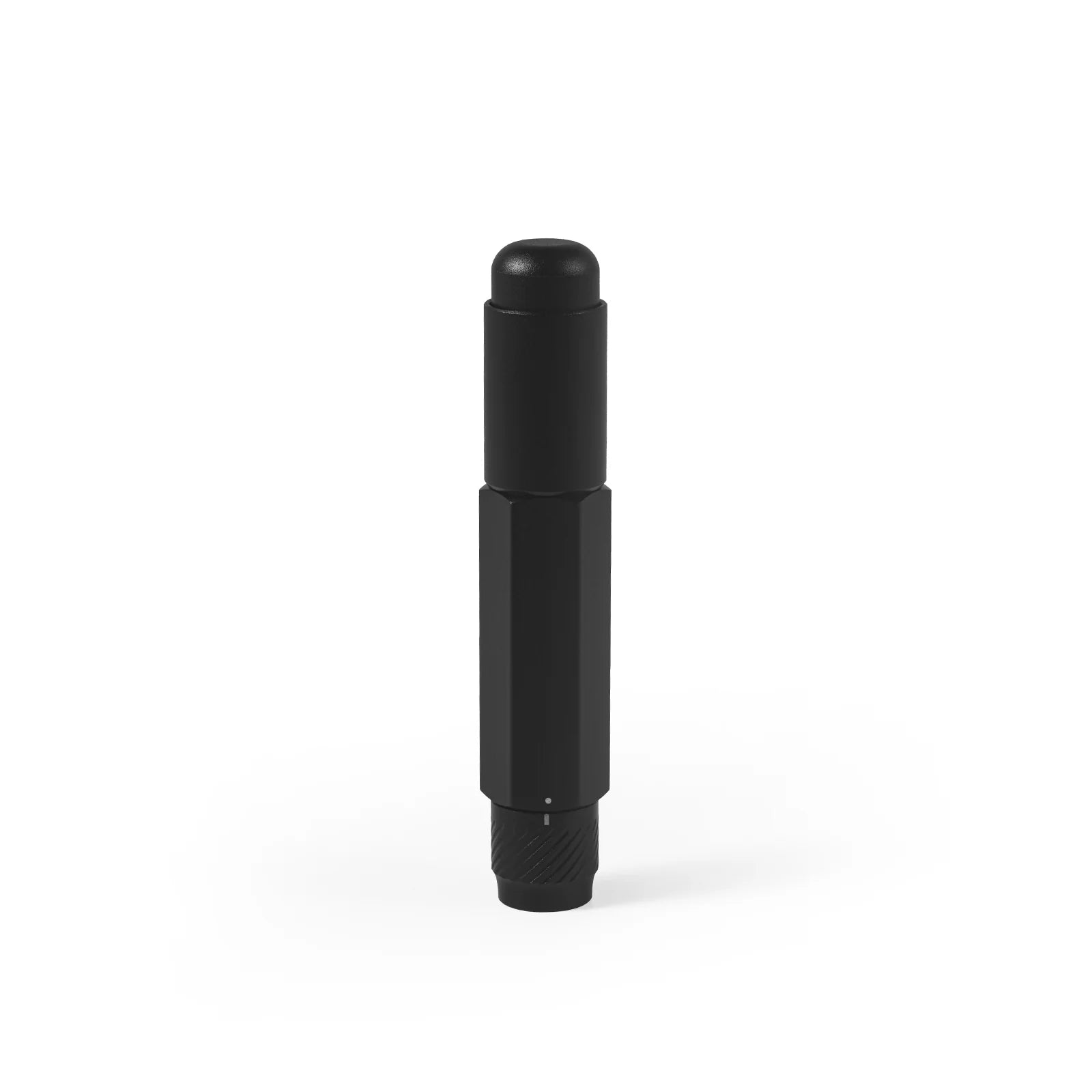 A sleek, black, cylindrical insulated bottle stands upright on a white background, reminiscent of the MHW-3BOMBER Lightning Needle Distributor Pro WDT Tools innovation.